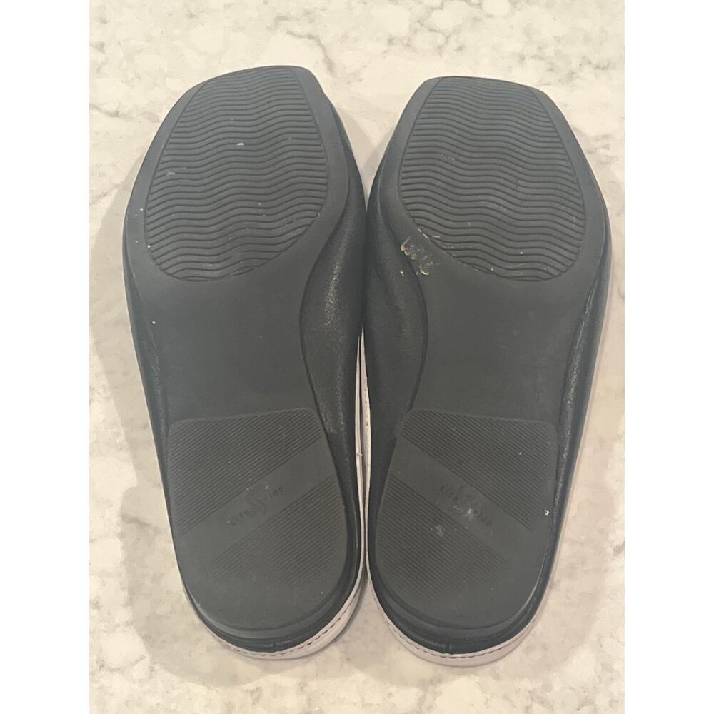 Life Stride Women Leather Slip‎ On Loafer Mules Shoes Comfort Size 9 White Black - Picture 6 of 7
